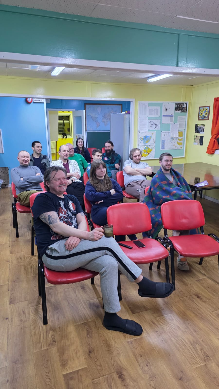 Researchers at the Borderless Arts Antarctica screening